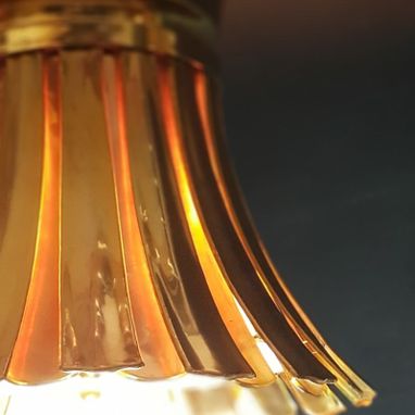 golden coloured lamp